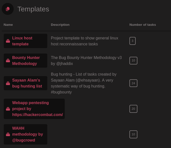 Reconmap screenshot